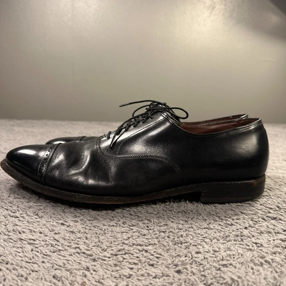 Allen Edmonds Fifth Avenue Shoes‎ Mens 13 B Black Leather Cap Toe Oxford Derby
